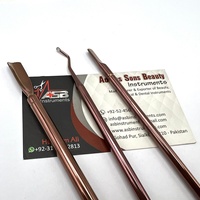 Ensemble d'outils de manucure en acier inoxydable de haute qualité plaqué or rose, pousse-cuticules pour peaux mortes, ensemble d'outils de pédicure et d'art des ongles