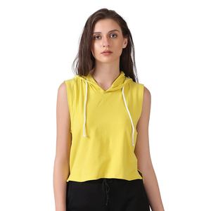 Simple Cut Women <b>Sleeveless</b> <b>Hoodies</b> Lightweight Soft Texture Streetwear Trend Relax Fit Stylish Everyday Fashion Apparel - Product Image 5