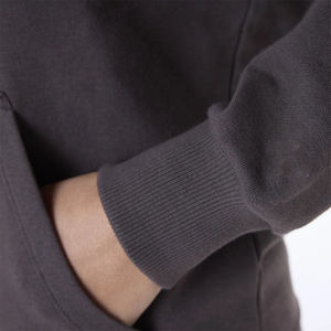 Vente en gros de charbon de bois femmes pleine longueur sweat à capuche surdimensionné anti-rides et respirant sweats à capuche vierges pour femme entraînement sweat à capuche zippé - Product Image 5