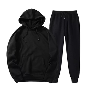 Mode décontractée pour hommes, deux pièces, couleur unie, survêtements de jogging, collection hiver personnalisable, vente en gros, nouveauté - Product Image 5