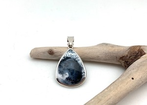 Joyería para mujer, colgante de estilo bohemio de plata, joyería de plata de ley 925, piedra preciosa de dendrita, colgante hecho a mano, regalo de amor - Product Image 4