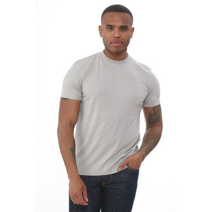 T-shirt personnalisé avec logo pour homme, manches courtes, vêtements de sport, polyester à séchage rapide, tee-shirt de sport pour la salle de sport, entraînement, course à pied, fitness, haut uni, vente en gros - Product Image 4