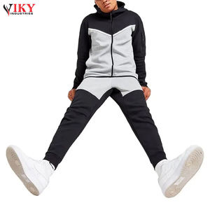Vêtements de sport professionnels pour hommes, manches longues et col montant avec couleur noir et gris pour hommes, survêtements pour hommes, ensemble par Viky Industries - Product Image 2