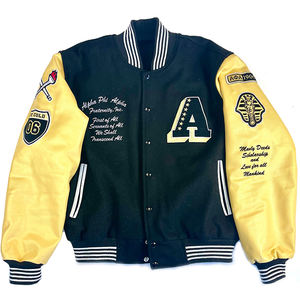 Vestes de baseball varsity brodées d'hiver épaisses de haute qualité en gros personnalisées, patchs en chenille de laine, col montant, imperméables - Product Image 2