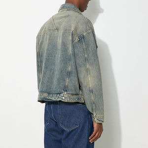 La mejor chaqueta vaquera de tendencia para hombre a bajo precio, chaquetas transpirables para hombre, Chaquetas vaqueras con botones cubiertos para hombre de Pakistán - Product Image 6