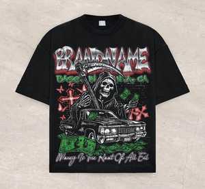 เสื้อยืดยูนิเซ็กซ์ทรงโอเวอร์ไซส์ผ้าฝ้าย100% พิมพ์ลายโอเวอร์ไซส์ดีไซน์และขนาดงานออกแบบได้ตามต้องการ - Product Image 3