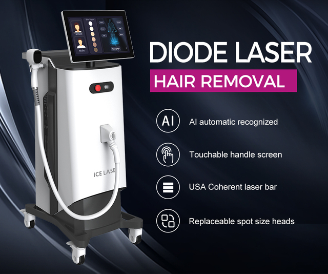 2026 Professional 1200W Diode Laser Hair Removal Machine 755nm/808nm/1064nm Portable Commercial Use