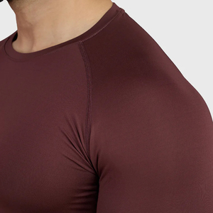 Camiseta de Compresión de Manga Larga para Hombre, Estilo Nuevo 2025, Color Liso, Cuello Redondo, Algodón y Elastano, en Oferta a Precios Económicos - Product Image 4