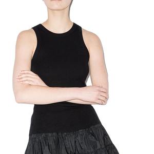 Camiseta sin mangas de algodón suave de alta calidad para mujer, cómoda, relajada, para correr, ejercicio, camiseta sin mangas, Croptop - Product Image 1