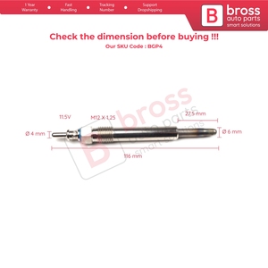 BGP4 1 Piece <b>Heater</b> Glow <b>Plugs</b> GX116 0100226210 11592001 GN948 for Benz - Product Image 5