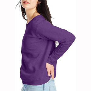 Sweat-shirt col rond en molleton polyester/coton 2026, anti-transpiration, écologique, coupe oversize, épaules tombantes, hiver, décontracté, logo frontal, doublé - Product Image 5