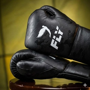 Fly Custom Made Boxing Gloves Cowhide Leather Lace-Up Closure for Wrist <b>Strap</b> Boxing Gloves Professional Competition Gloves - Product Image 4