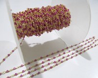 Chaîne de chapelet en laiton à facettes de 2 mm pour la fabrication de bijoux