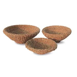 Venta al por mayor Seagrass Shallow Capered Tray Baskets by TienPhong | Bandejas decorativas y para servir naturales tejidas a mano, Juego de 3 - Product Image 5