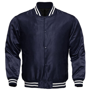 Blouson universitaire unisexe en satin de soie, personnalisable avec logo, col montant, coupe-vent, écologique, séchage rapide, idéal pour l'hiver – Vente en gros - Product Image 2