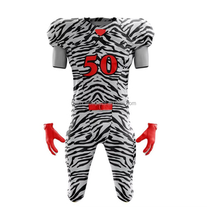 Uniforme de Fútbol Americano de Verano Transpirable de Alto Rendimiento, Diseño de Equipo con Logotipo Impreso por Sublimación, Tela de Sarga Resistente, Ajustable - Product Image 1