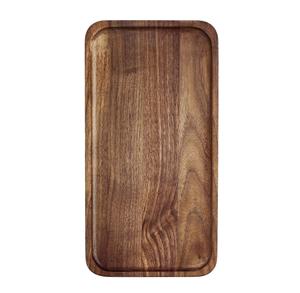 Modern Minimal Mango Acacia Wood Serving Tray Lacquer Finish Rectangle Kitchen <b>Desk</b> Dishwasher Safe Multifunction Tableware - Product Image 1