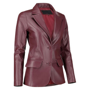 Veste de moto en cuir véritable pour femme TESSUTO, matelassée, écologique, imperméable, style vintage - Product Image 4