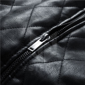 Veste en cuir de vachette à col montant pour homme, grande taille, design élégant, écologique, imperméable et respirante pour l'extérieur - Product Image 6