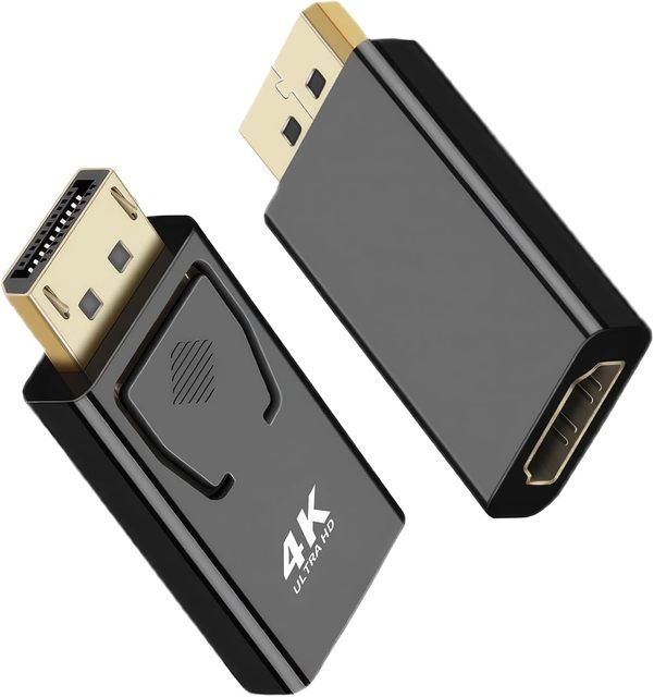 Displayport to HDMI Adapter 4K60Hz DP Male to HDMI Female Converter for Computer Monitor Projector