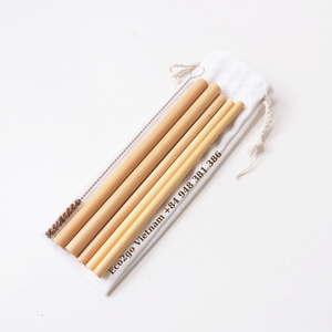 Vente en gros de pailles de bambou carbonisé réutilisables écologiques, paille à boire en bambou biologique, logo personnalisé avec prix bon marché par Eco2go Vietnam - Product Image 5