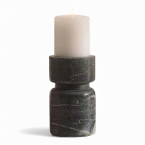 ชุดเชิงเทียนหินอ่อนสีดำหรูหราพร้อมขาทองเหลืองสำหรับการตกแต่งบ้านที่หรูหราทันสมัย - Product Image 6