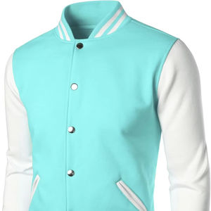 Veste universitaire personnalisée pour hommes et femmes Corps en laine, manches en cuir PU, patchs chenille Fabrication OEM/ODM - Product Image 1