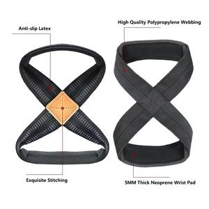 Correas de Levantamiento de Pesas de Neopreno Unisex Personalizadas, Resistentes, con Forma de 8, Logotipo Personalizado al por Mayor, Correas de Soporte para Muñeca de Gimnasio - Product Image 5