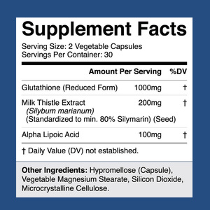 Compléments de Glutathion Liposomal en Gros, Glutathion 2000 mg avec Extrait de Chardon-Marie et Acide Alpha-Lipoïque - Product Image 2