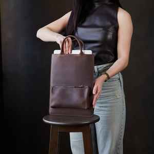 Full Grain Genuine <b>Leather</b> Durable Portable <b>Laptop</b> <b>Sleeve</b> Handmade for Professionals Travel and Study Use GLS-0277 - Product Image 3