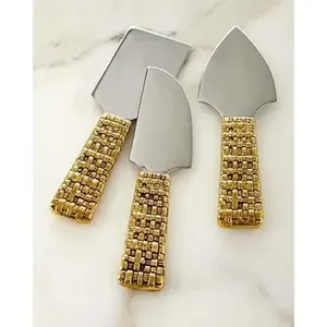 Ensemble de couverts de trancheuse à fromage en acier inoxydable de qualité supérieure de 3 poignées noires parfaites pour les accessoires de couverts de salle à manger d'hôtel - Product Image 5