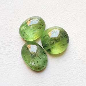 ธรรมชาติ 100% Tp คุณภาพรูปไข่สีเขียว Cyanite พร้อมแบนกลับ Cabochon อัญมณีสําหรับเครื่องประดับทําในราคาไม่แพงจํานวนมาก - Product Image 2