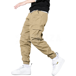 Pantalones Cargo Casuales de Lona para Hombre, Estilo Jogger Ajustado |   Pantalones de Senderismo con Cintura Elástica, Ecológicos, Multibolsillos, Resistentes al Viento y Transpirables - Product Image 1