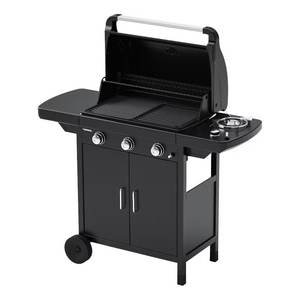 Barbacoa Compacta DualGas de 3 Ls para GLP y Metano con Plancha y Horno 2226301 Negro-Nero-Black BBQ Grills - Product Image 2