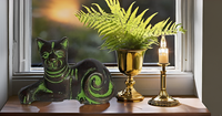 Figurine de chat vintage en laiton fait à la main mignon Kitty Animal Statue Art déco Design caractéristique chaton chat pièce maîtresse
