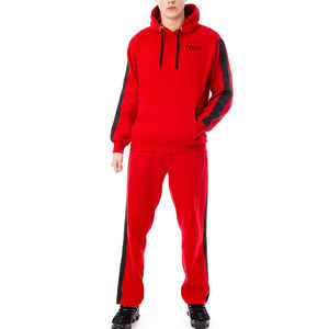 Ensemble survêtement rayé pour homme avec manches longues, col à capuche, survêtement décontracté, streetwear, haute qualité, personnalisé - Product Image 5