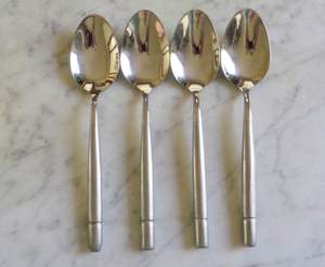 Wholesale Modern <b>Party</b> Elegant Bulk Stainless Steel Gold Sliver Black Plated Handle Spoon <b>Set</b> of 4 Flatware - Product Image 1