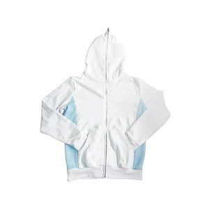 Sudadera con capucha y diseño de calavera asequible de alta calidad y cremallera completa con logotipo personalizado ropa de calle sudaderas con capucha de lana de algodón - Product Image 2