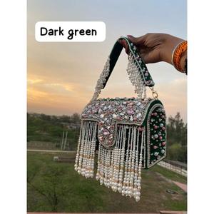 Cartera bordada de moda de lujo para mujer de alta demanda con cierre de cremallera bolso hecho a mano tradicional para damas niñas - Product Image 5