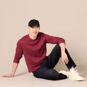 Sweat-shirt à col rond en polaire d'hiver pour homme rouge Broderie personnalisable numérique Coupe ample (grand et grand) GK Leather Industries - Product Image 5