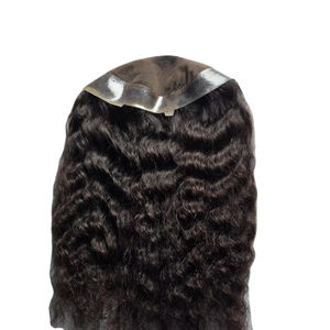 Topper de Cabello Humano Remy 100% con Ondas Profundas y Monofilamento para Mujer, Cabello Taz BD Importado de Bangladés - Product Image 5