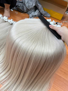 ต่อผมสีบลอนด์โทนเย็น ผมแท้คุณภาพสูง ตรงจากโรงงาน - Product Image 2