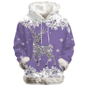 <b>Christmas</b> Sweatshirts <b>Women</b> 2025 Fashion Pullover <b>Tops</b> Solid Cozy Fleece Lined Breathable Digital Casual Hoody Soft Warm Winter - Product Image 5