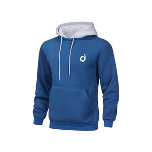 Nouveaux sweats à capuche tendance pour hommes, motif uni, séchage rapide, avec poches, en coton et polyester, vêtements décontractés en vente en ligne - Product Image 2