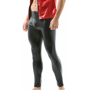 กางเกงหนังสำหรับผู้ชายกางเกงหนังแท้ระบาย100% ตรงเข้ารูป - Product Image 4