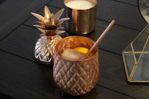 Luxury <b>Metal</b> Pineapple Shape Mug with <b>Straw</b> in High Quality For Home Restaurant Christmas Hotel - Product Image 5