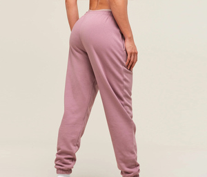 Pantalon de jogging pour femme, taille haute, hiver, devant plat, confortable, respirant, tricoté, décontracté, coupe droite - Product Image 2