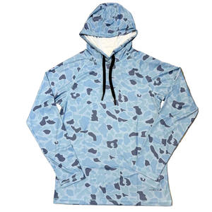Sudadera con Capucha de Manga Larga para Hombre, Camuflaje Azul Claro, UPF 50, Secado Rápido, para Pesca - Product Image 1