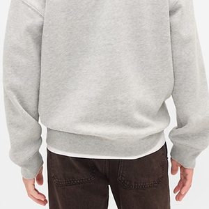 เสื้อสเวตเชิ้ตแขนยาวสีพื้นสำหรับเด็กผู้ชาย / ผ้าระบายอากาศ ออกแบบโลโก้ได้ตามต้องการ คอกลม แขนยาว รุ่น 2026 - Product Image 6