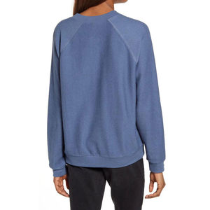 Sudadera de calle principal para mujer, cuello redondo, estilo holgado, hombro raglán, sudaderas con capucha y sudadera con estampado personalizado, servicio OEM - Product Image 3